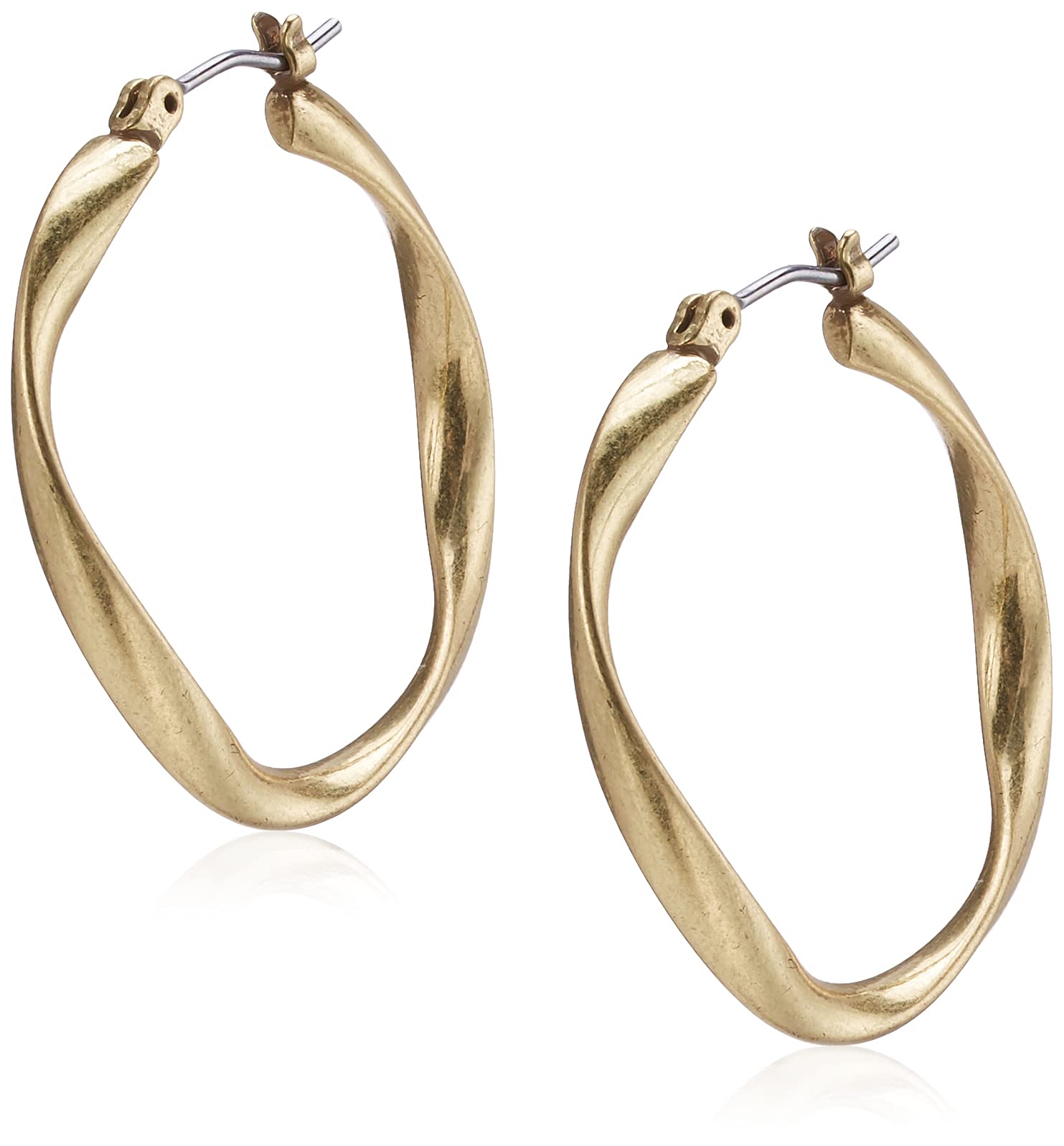 Lucky Brand Twist Hoop Earrings, Gold, One Size