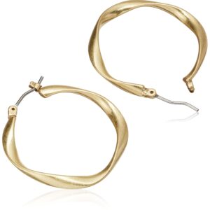 Lucky Brand Twist Hoop Earrings, Gold, One Size