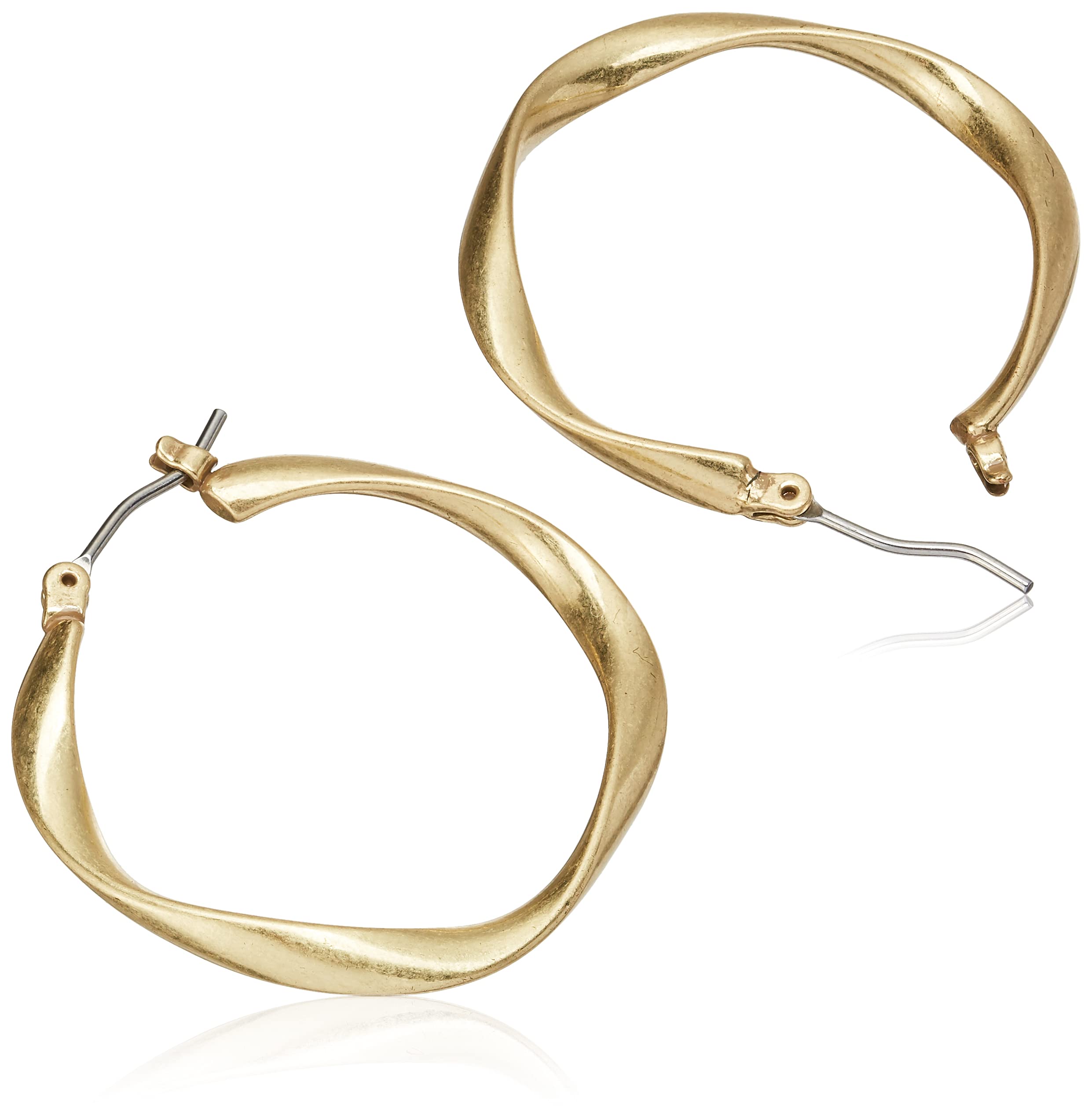 Lucky Brand Twist Hoop Earrings, Gold, One Size