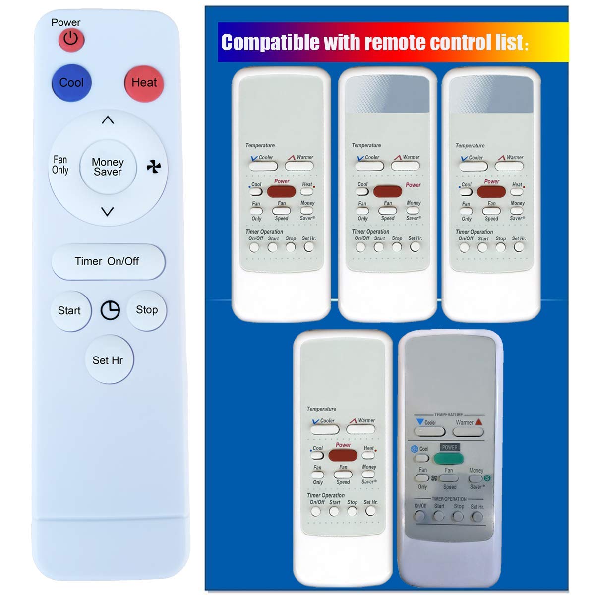 YING RAY HA-F-01 Replacement for Friedrich Air Conditioner Remote Control 618-266-10