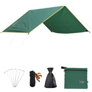 azarxis ground cloth for tent tarp footprint camping backpacking floor saver groundsheet waterproof sand free picnic hiking with stakes rope carry bag (green, s - 4.92x7.22ft)