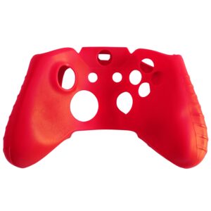 ostent soft protector silicone skin case cover pouch for microsoft xbox one controller - color red