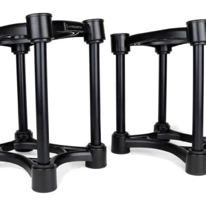 IsoAcoustics Iso-Stand Series Speaker Isolation Stands with Height & Tilt Adjustment: Iso-155 (6.1” x 7.5”) Pair