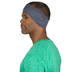 TrailHeads Tempo Running Headband | Ear Protection | Moisture Wicking Headband - heather grey One Size