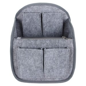 luxja backpack organizer, felt organizer insert for backpack, gray