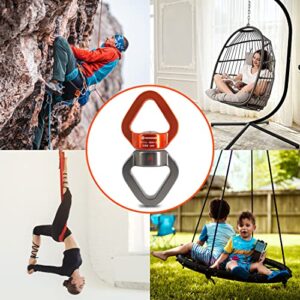 NewDoar Swing Swivel,30KN CE Certified Micro Rotator Swivel Device for Swing Aerial Dance/Yoga/Swing/Hanging Hammock/Rock Climbing Tree Arborist(Silver Orange)