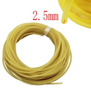 UP100 10 Meters Diameter 2mm/2.2mm/2.5mm/3mm/3.5mm Plain Traditional Solid Elastic Rubber Rope Tied Fishing Line (Amber 2.5mm)