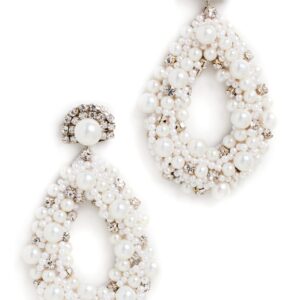 Deepa Gurnani Women's Deepa by Deepa Gurnani Arabella Earrings, Ivory, White, One Size