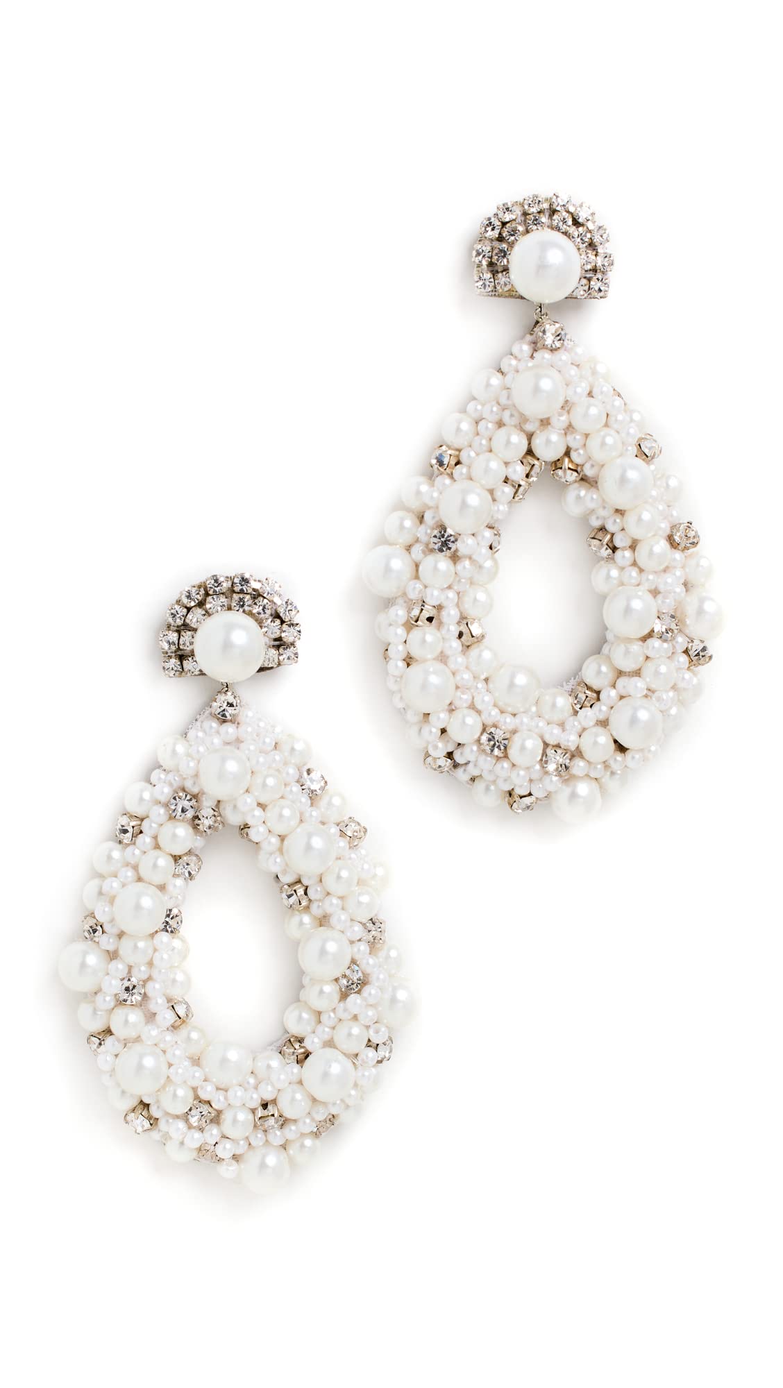 Deepa Gurnani Women's Deepa by Deepa Gurnani Arabella Earrings, Ivory, White, One Size