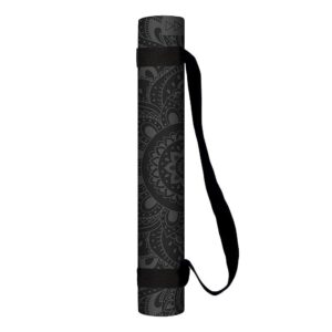 YOGA DESIGN LAB | The Infinity Mat | Luxurious Non-Slip Design Provides Unparalleled Grip to Support and Align You Beautifully | Eco-Friendly | 4 Colors | w/Carrying Strap! (Mandala Charcoal, 5mm)