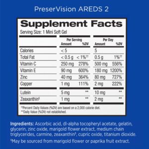 PreserVision AREDS 2 Eye Vitamin & Mineral Supplement, Contains Lutein, Vitamin C, Zeaxanthin, Zinc, Copper & Vitamin E, 60 Chewable (Packaging May Vary)