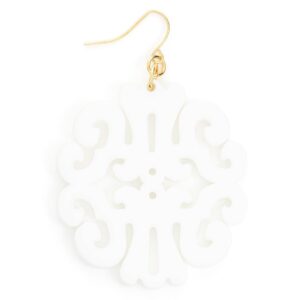 ZENZII Uptown Swirl Earring (White)