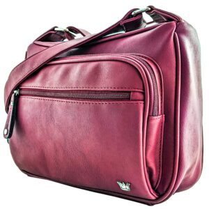 Purse King Magnum Concealed Carry Handbag (Burgundy), Large