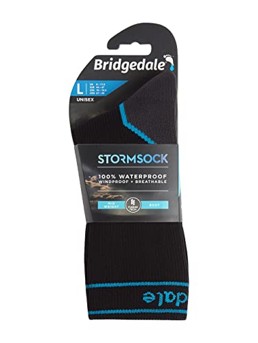 Bridgedale Standard Mens and Hiking-Socks, Black/Blue, Small