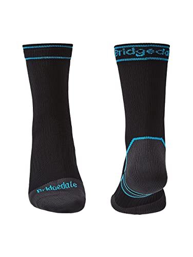 Bridgedale Standard Mens and Hiking-Socks, Black/Blue, Small