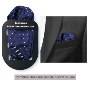 Jeatonge Pocket Square Holder Keeper Organizer Pocket Squares for Men Prefolded (Holder 3 Pcs)