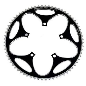 driveline 68t cnc al7075 road bike bicycle chainring 68t, bcd 130mm, black, st1409