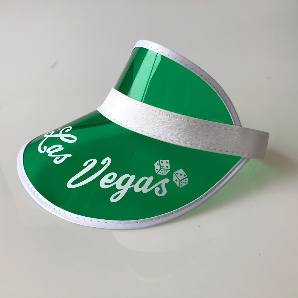 Yuanhe Green Poker Visors Hat - 5 Pack Las Vegas Costume Hat Casino Theme Party Decorations Great for Game Nights