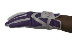 sephlin - lady e women's purple and white left hand golf glove (medium, left hand)