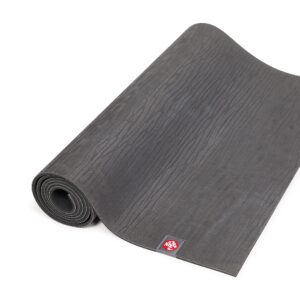 Manduka eKO Yoga Mat – Premium 5mm Thick Mat, Eco Friendly and Made from Natural Tree Rubber. Ultimate Catch Grip for Superior Traction, Dense Cushioning for Support and Stability., Charcoal, 79"