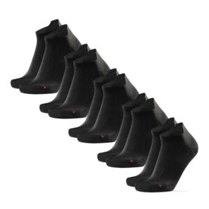 DANISH ENDURANCE 5 Pack Low-Cut Athletic Socks, Moisture Wicking, Men & Women, Black, Medium