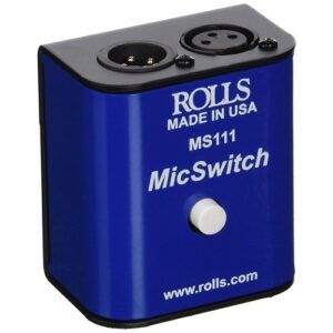 Rolls MS111 Mic Switch Latching or Momentary Microphone Mute Switch with SM Series XLR Microphone Cable -6'