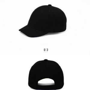 CLAPE Baseball Cap Short Brim Cotton Twill Cap Trucker/Baseball Style Cap Black