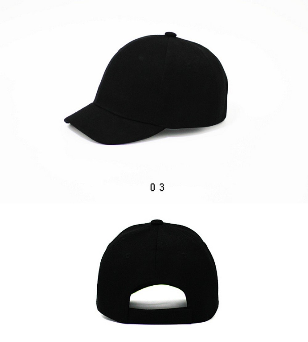 CLAPE Baseball Cap Short Brim Cotton Twill Cap Trucker/Baseball Style Cap Black