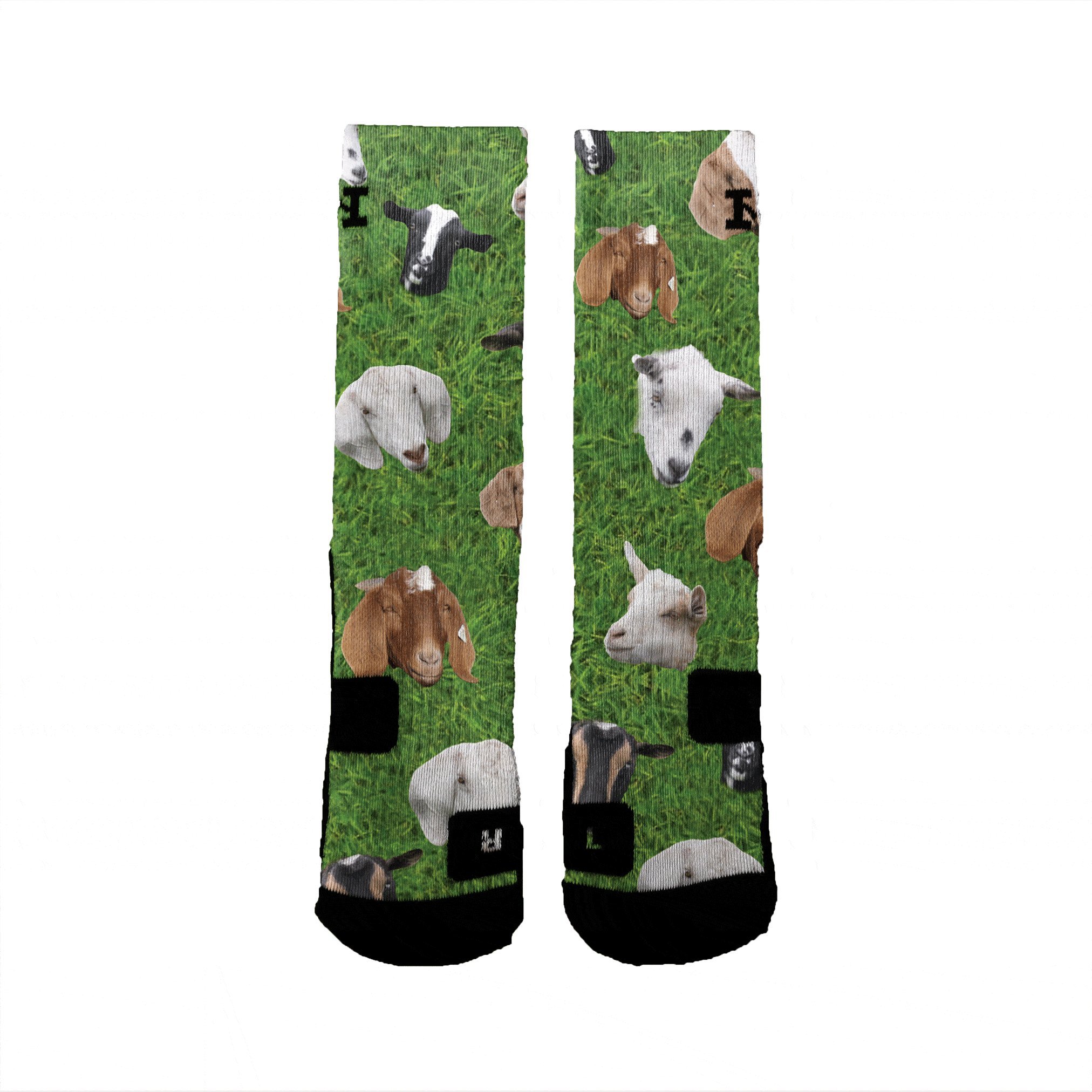 HoopSwagg Goat Farm Custom Socks Extra-Large