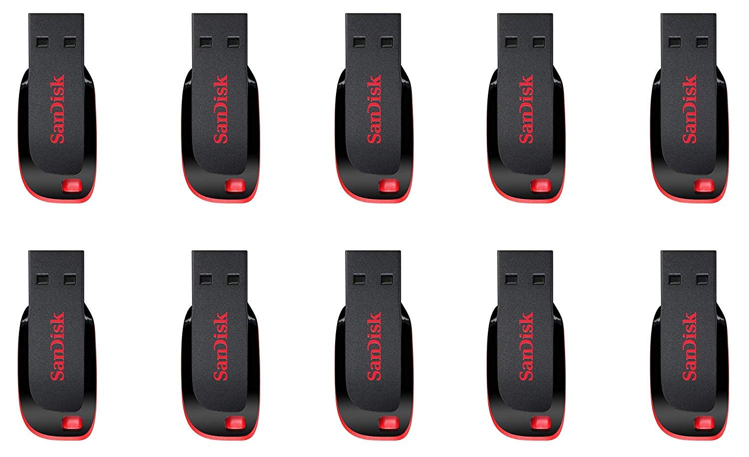 SanDisk 8GB Cruzer Blade USB 2.0 Flash Memory Drive SDCZ50-008G (10 Pack)