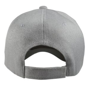 Gelante Plain Blank Baseball Caps Adjustable Back Strap Wholesale Lot 6 Pack - 001-Light Gray-6Pcs