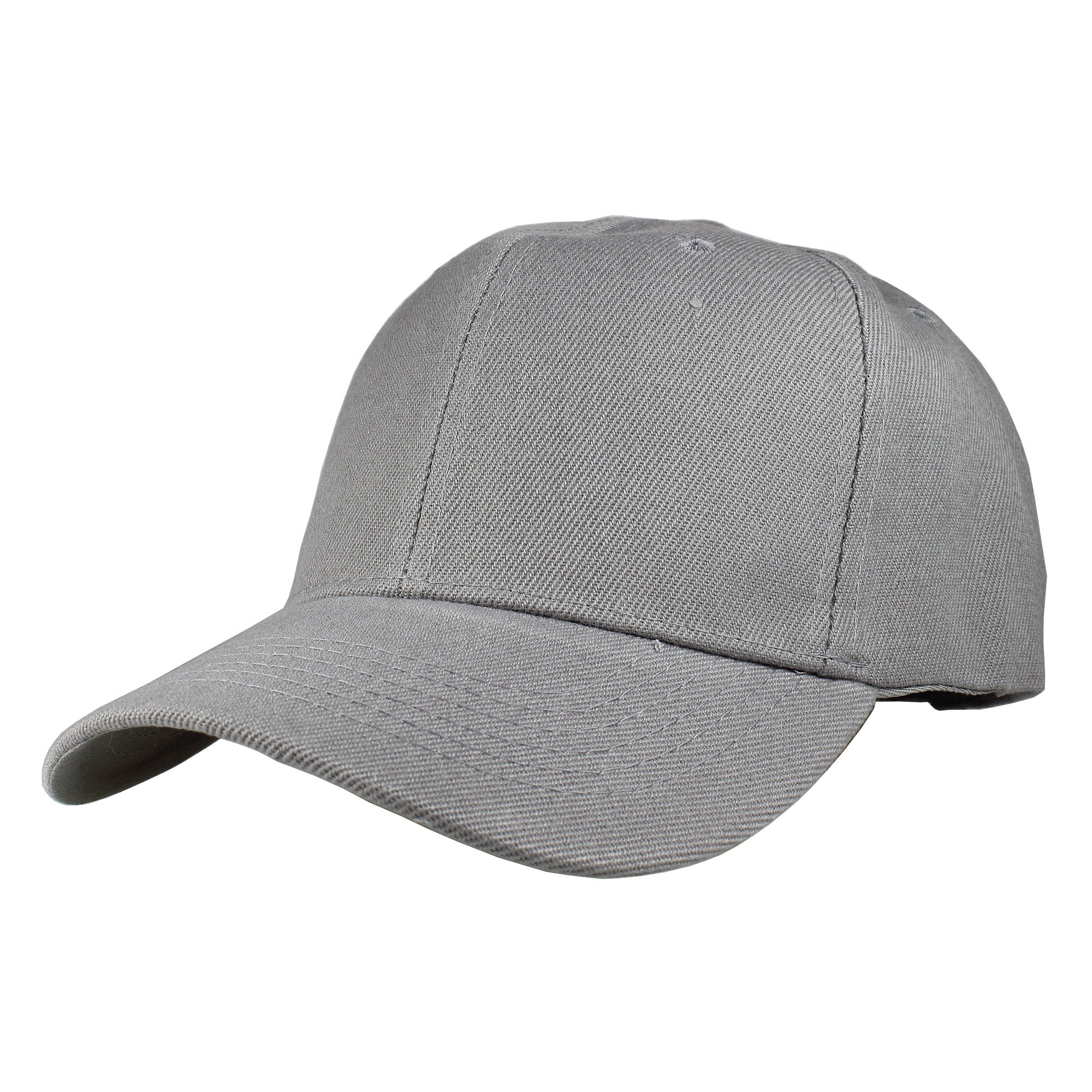 Gelante Plain Blank Baseball Caps Adjustable Back Strap Wholesale Lot 6 Pack - 001-Light Gray-6Pcs