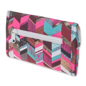 KAVU Mondo Spender Trifold Wallet Clutch Travel Organizer, Sunset Blocks