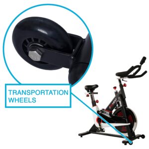 EFITMENT Indoor Cycle Bike, Magnetic Cycling Trainer Exercise with Belt Drive, LCD Monitor and Pulse Monitor (44 LB Flywheel)