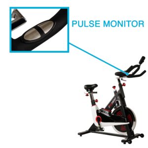 EFITMENT Indoor Cycle Bike, Magnetic Cycling Trainer Exercise with Belt Drive, LCD Monitor and Pulse Monitor (44 LB Flywheel)