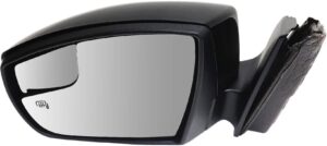 kool vue driver side power heated mirror for ford focus 2012-2014 with signal light, spotter glass & puddle lamp paintable