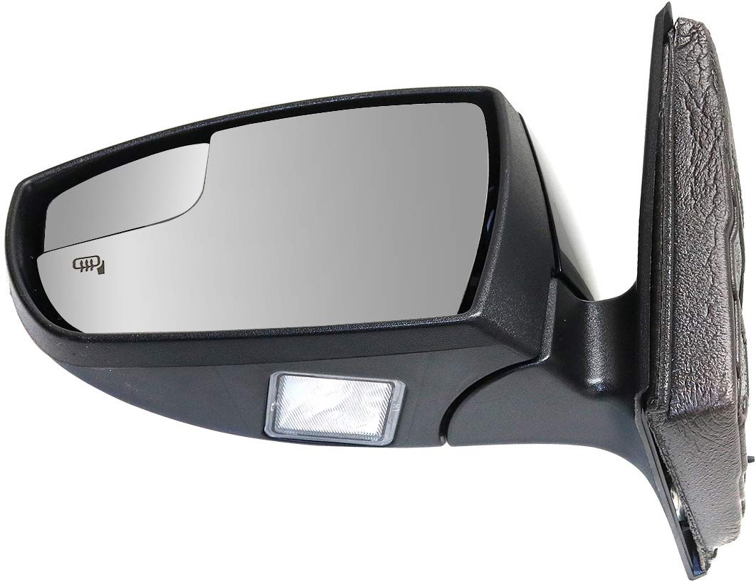 Kool Vue Driver Side Power Heated Mirror for Ford Focus 2012-2014 With Signal Light, Spotter Glass & Puddle Lamp Paintable