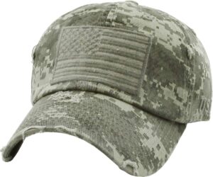 kbvt-209 digi-cit tactical operator with usa flag patch us army military baseball cap adjustable