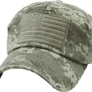 KBVT-209 DIGI-CIT Tactical Operator with USA Flag Patch US Army Military Baseball Cap Adjustable