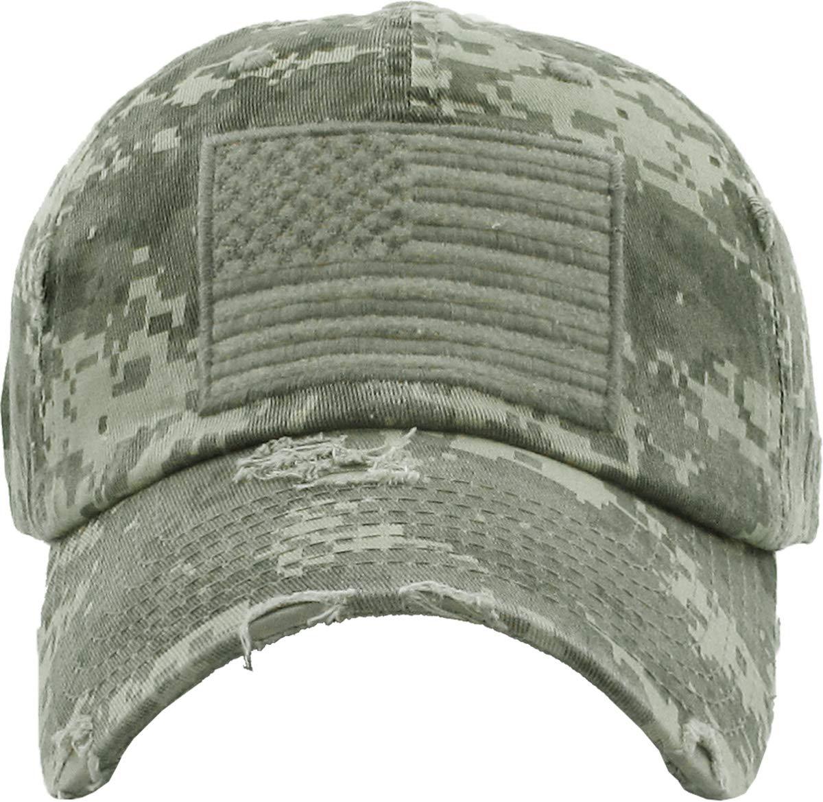 KBVT-209 DIGI-CIT Tactical Operator with USA Flag Patch US Army Military Baseball Cap Adjustable