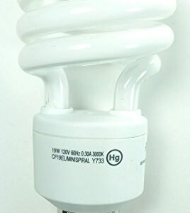 Soft White 3000k Rexel 19 Watt 75 Watt Equivalent Spiral CFL Light Bulb