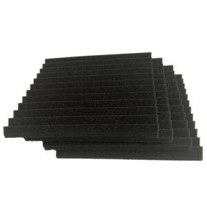 50 Pack Black 12 "X 12 "X1" Acoustic Panels Studio Soundproofing Foam Wedge Tiles,