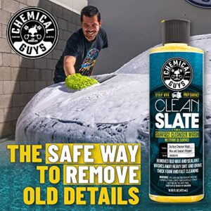 Chemical Guys CWS80364 Clean Slate Deep Surface Cleaning Car Wash Soap (Removes Old Car Waxes, Glazes & Sealants for Superior Surface Prep), 64 fl oz (Half Gallon), Citrus Scent