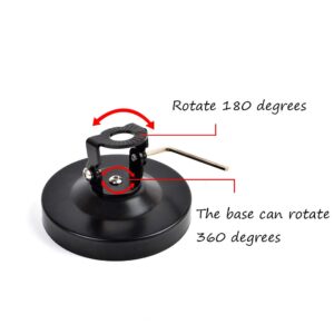 TWAYRDIO Angle Adjustable 180° Radio Antenna Magnetic Mount 10CM/4 Inch Base for Car Mobile Transceiver