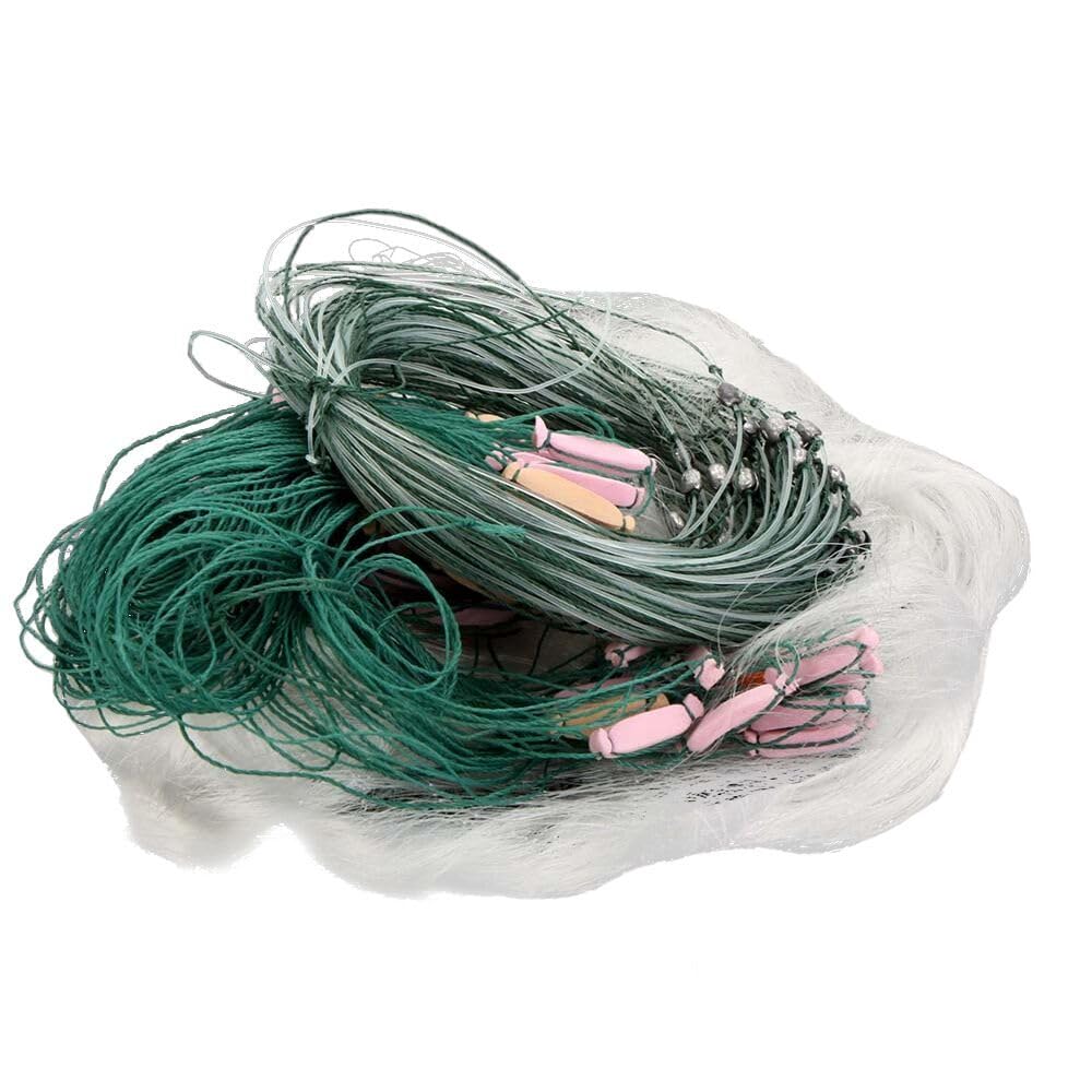 Lixada 25m 3 Layers Monofilament Fishing Fish Gill Net with Float #1/#2/#3/#4/#5/#6