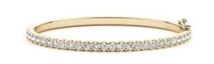 houston diamond district - 5 carat classic stackable diamond bangle bracelet 14k yellow gold value collection