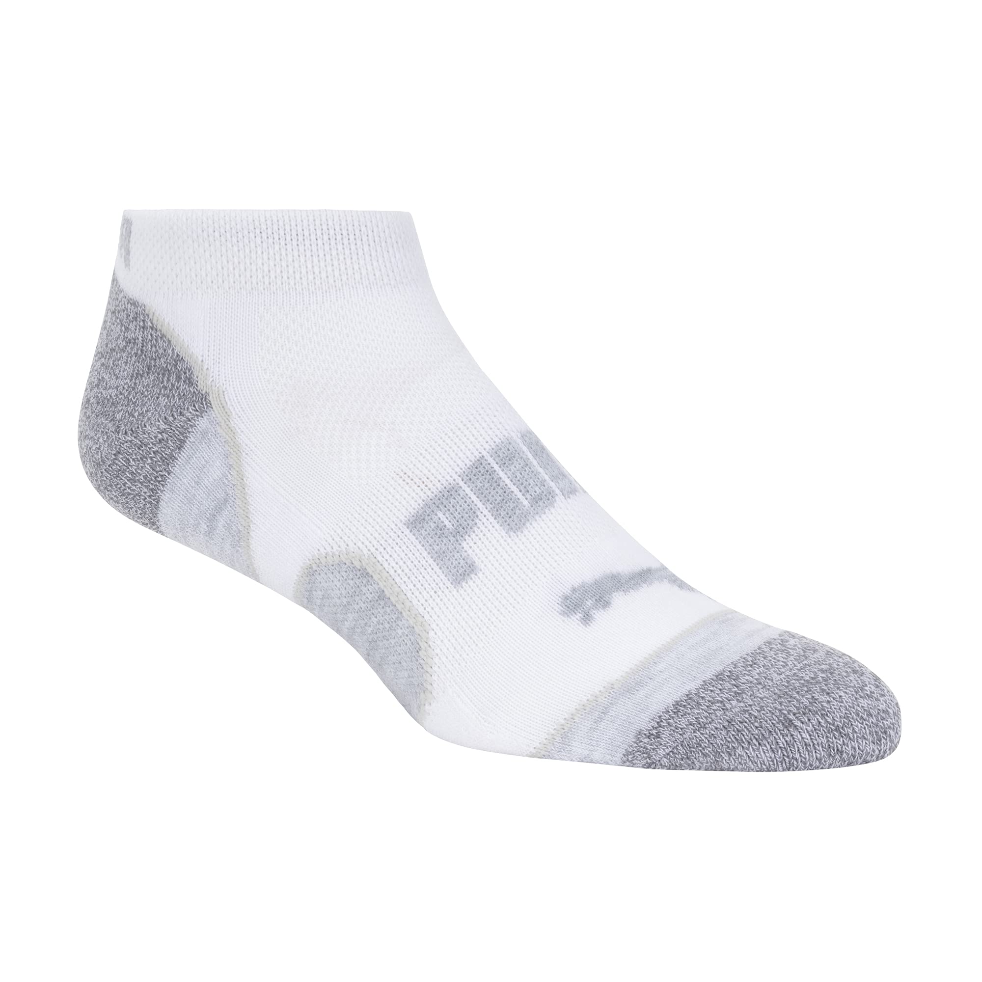 PUMA Women's 8 Pack Low Cut Socks, Steel Grey/Orange, 9-11