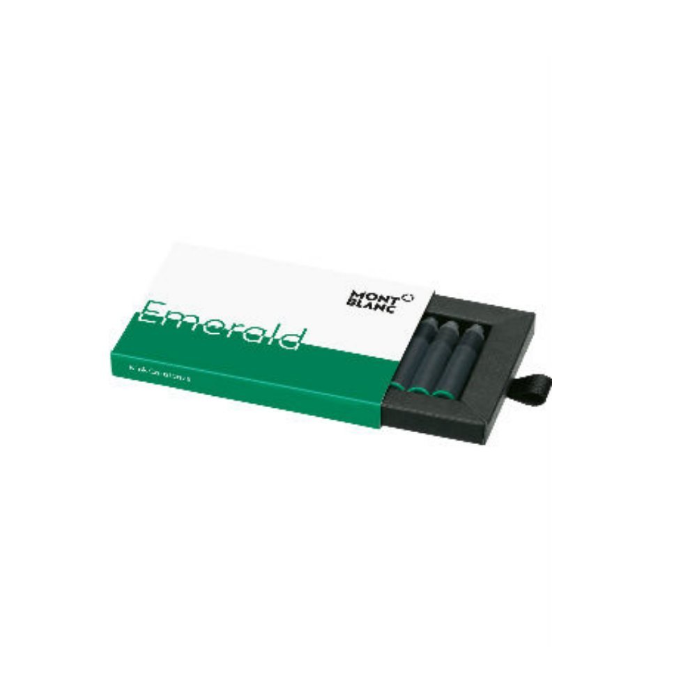 Montblanc Ink Cartridges Emerald Green 118125 – Refill Ink in Green for Fountain Pens and Quick-Drying – 8 Cartridges