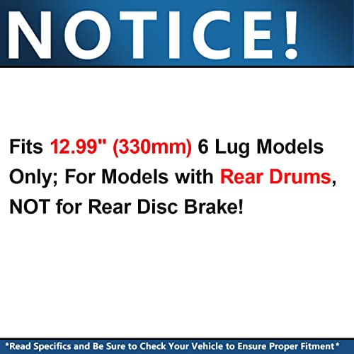 Detroit Axle - Front Brake Kit for Chevy GMC Silverado Sierra Suburban Express Savana 1500 Tahoe Yukon XL Escalade ESV EXT XTS Drilled & Slotted Brake Rotors Ceramic Brakes Pads : 12.99'' inch Rotor