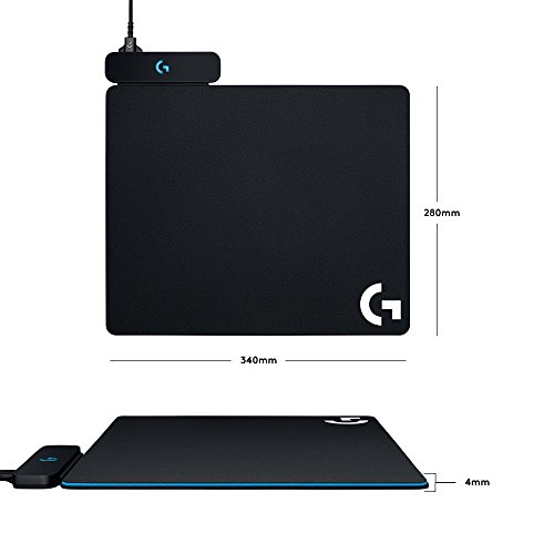 Logitech G Powerplay Wireless Charging System for G703, G903 Lightspeed Wireless Gaming Mice, Cloth or Hard Gaming Mouse Pad (Renewed)